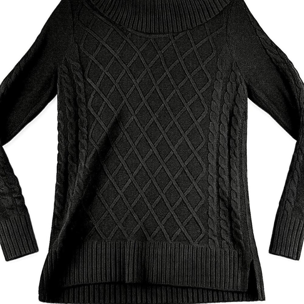 Black calvin klein cable knit chunky sweater